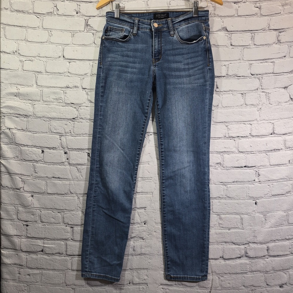 Judy Blue Straight Fit Mid-Rise Jeans Womens Size 7/28 JB82356DK